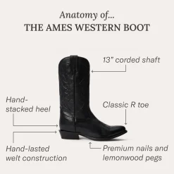 Ames Corded & Burnished Leather Boot