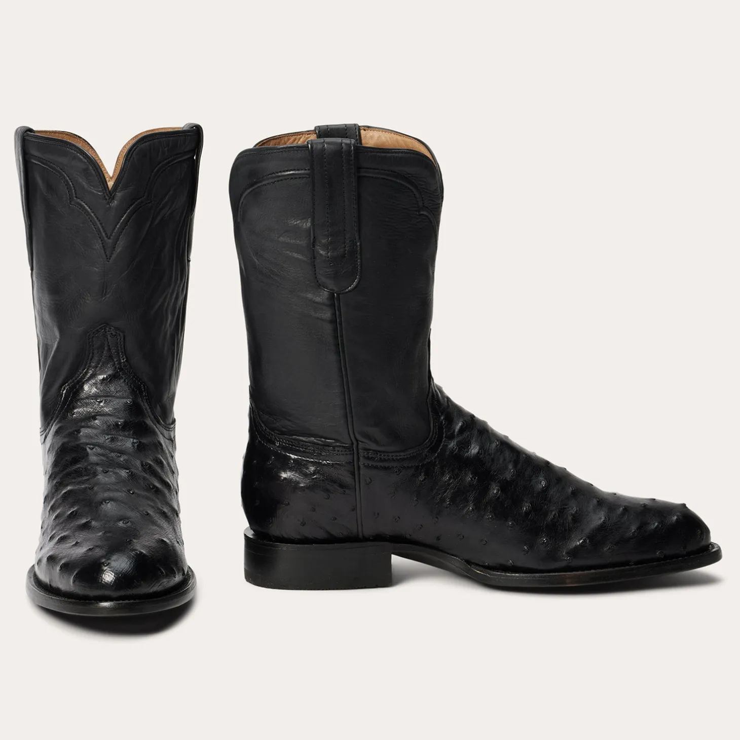 Austin Ostrich Roper Boots
