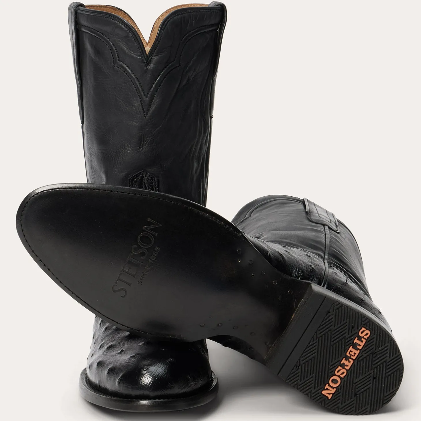 Austin Ostrich Roper Boots