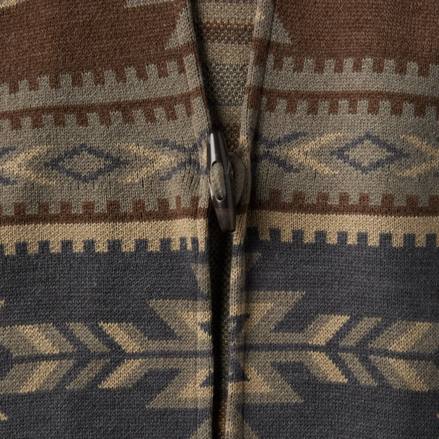 Aztec Print Sweater Poncho