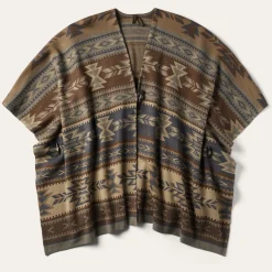 Aztec Print Sweater Poncho
