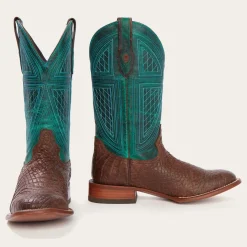 Big Horn Tobacco Alligator Cowboy Boot