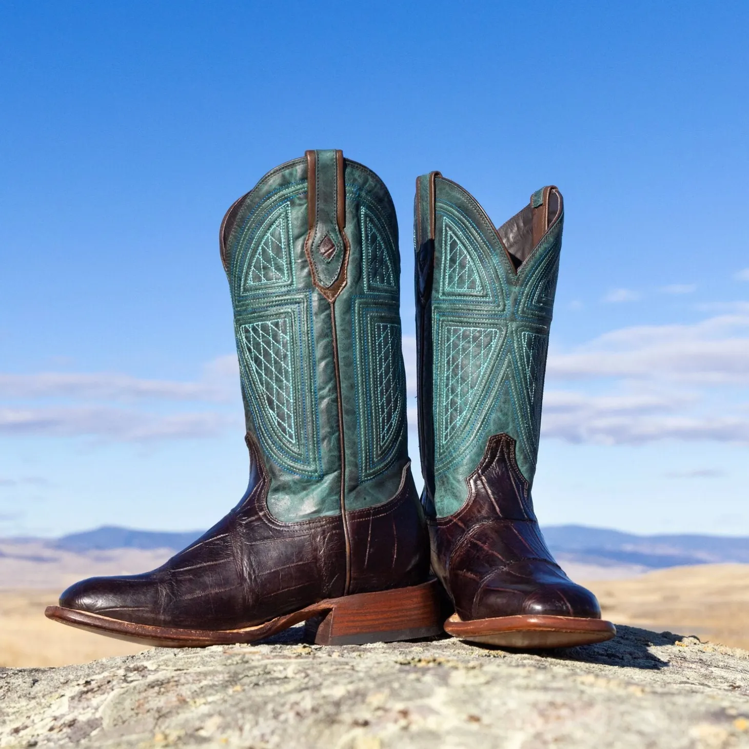 Big Horn Tobacco Alligator Cowboy Boot