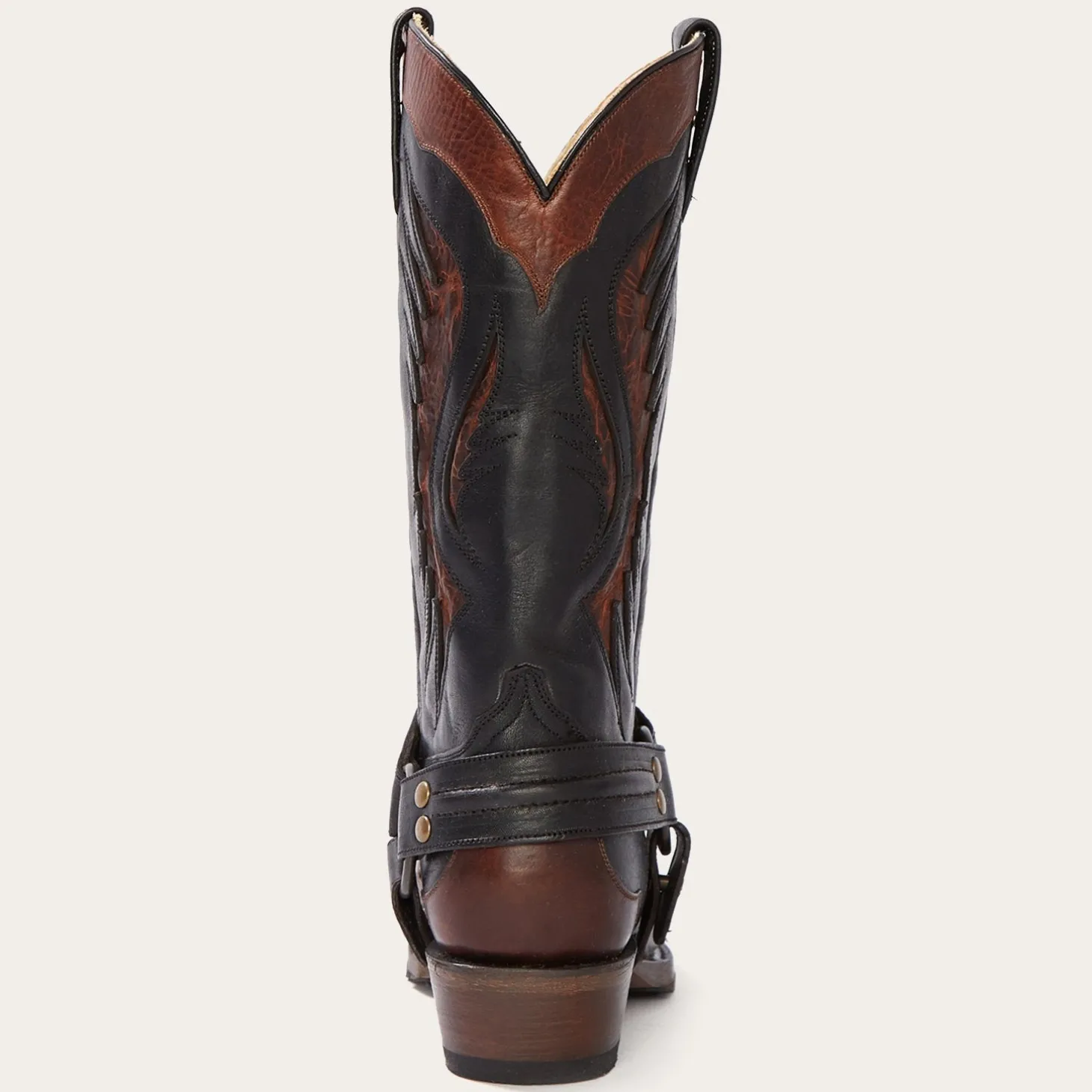 Biker Outlaw Oiled Leather Cowboy Boot
