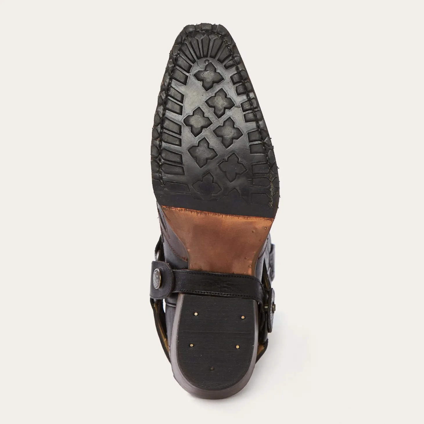 Biker Outlaw Oiled Leather Cowboy Boot