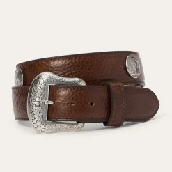 Bison Leather Concho Belt