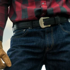 Bison Leather Concho Belt