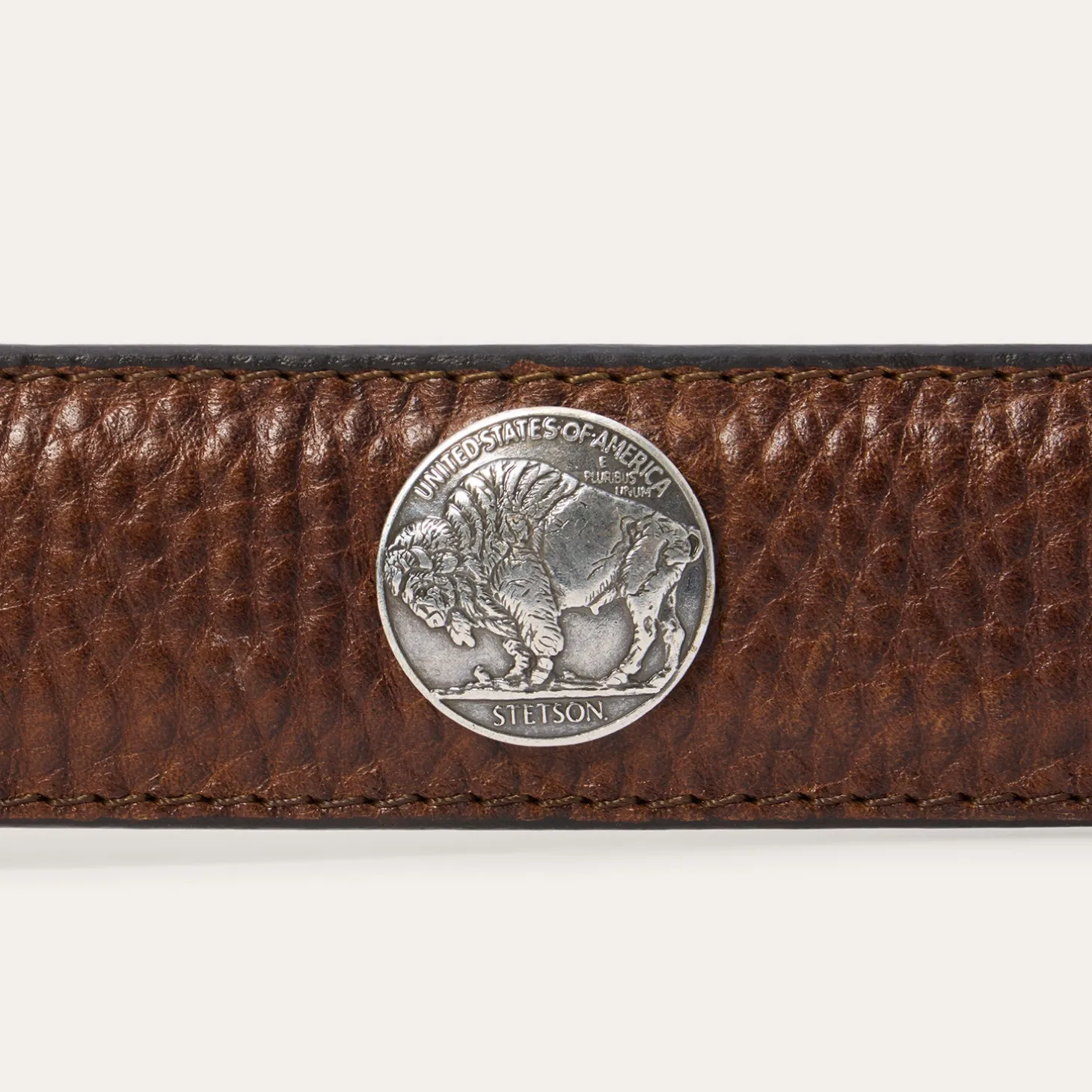 Bison Leather Concho Belt