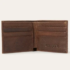 Bison Leather Stetson Rivet Bi-Fold Wallet