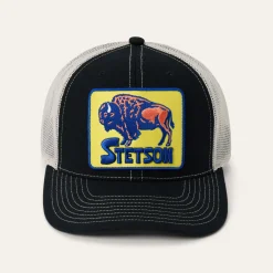 Bison Patch High Crown Trucker Hat