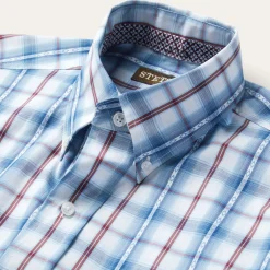 Blue Diamond Dobby Plaid Shirt