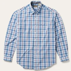 Blue Diamond Dobby Plaid Shirt