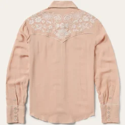 Blush Embroidered Western Shirt