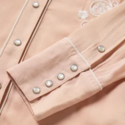 Blush Embroidered Western Shirt