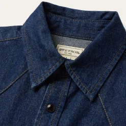 Boot Stitch Raw Denim Shirt