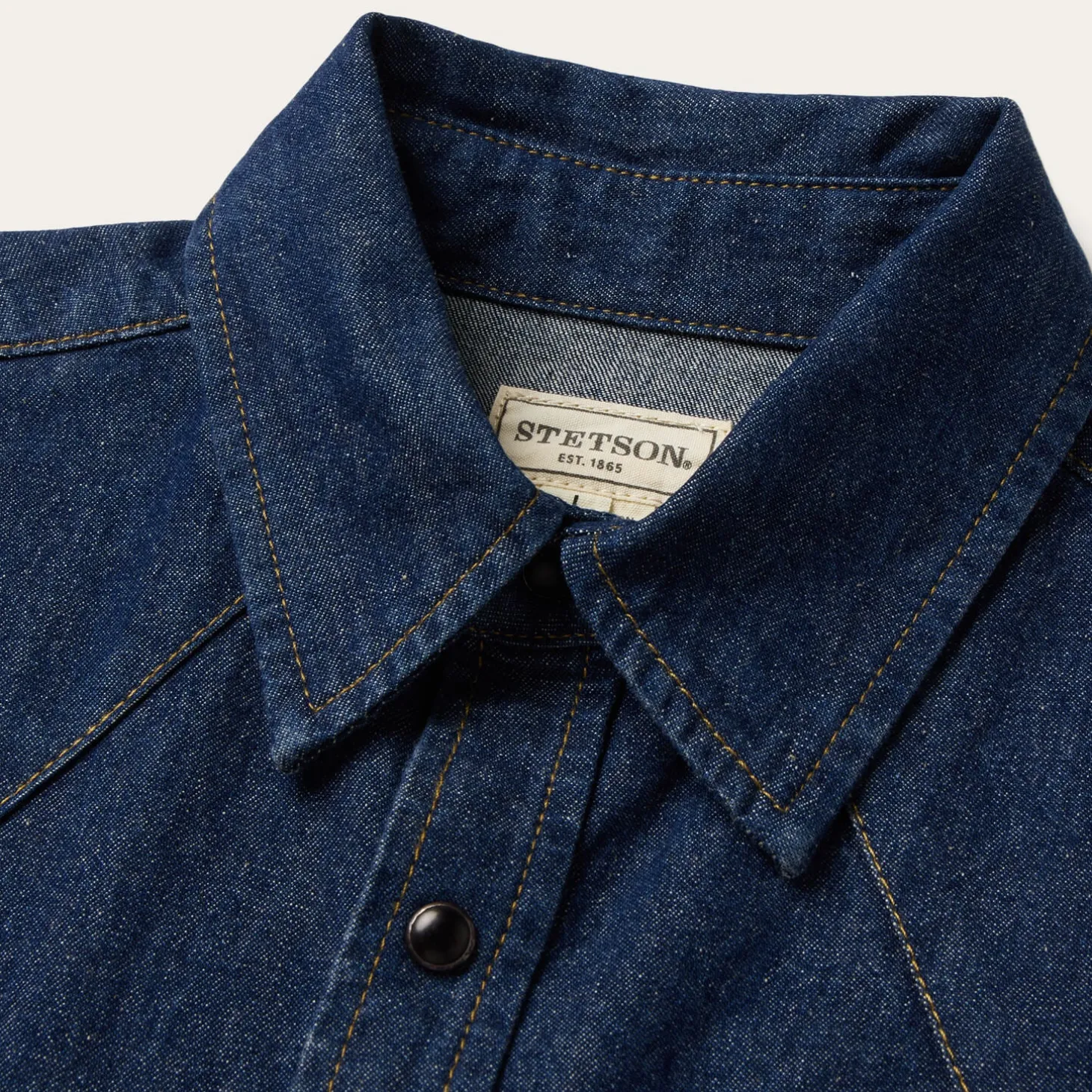 Boot Stitch Raw Denim Shirt