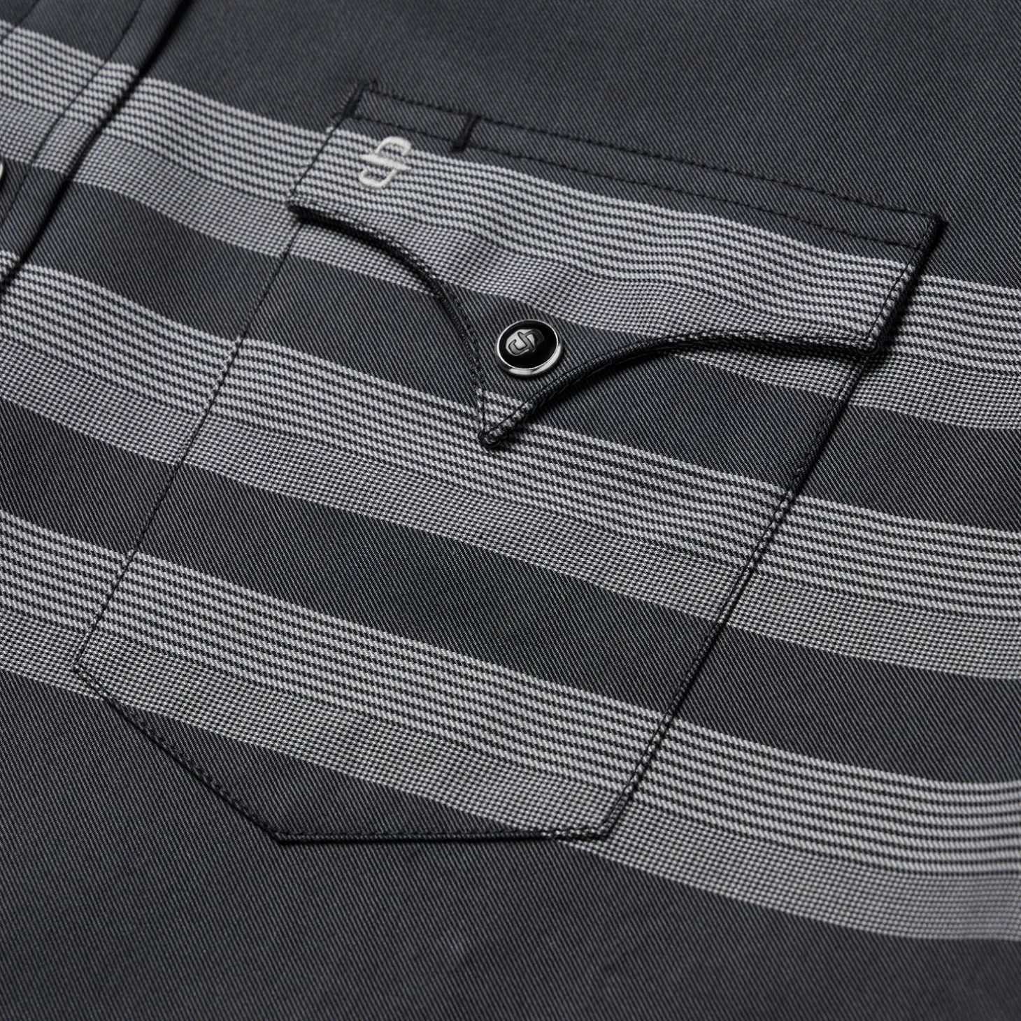 Border Stripe Twill Western Shirt