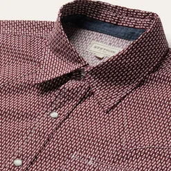 Broken Diamond Print Western Shirt