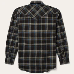 Brown Plaid Flannel Western Shirt