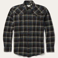 Brown Plaid Flannel Western Shirt