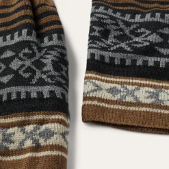 Brown Serape Belted Cardigan