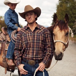 Brushed Flannel Western Shirt