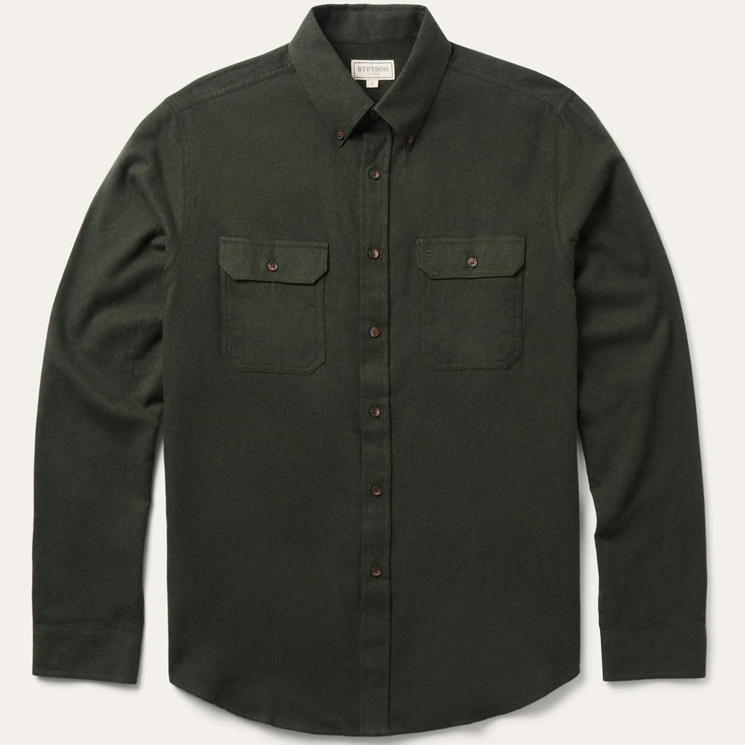 Brushed Heathered Flannel Shirt
