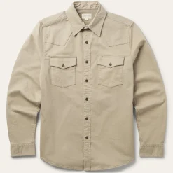 Brushed Twill Lined Shirt Jacket