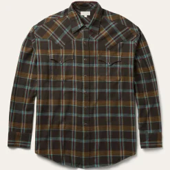 Brushed Twill Plaid Western Shirt