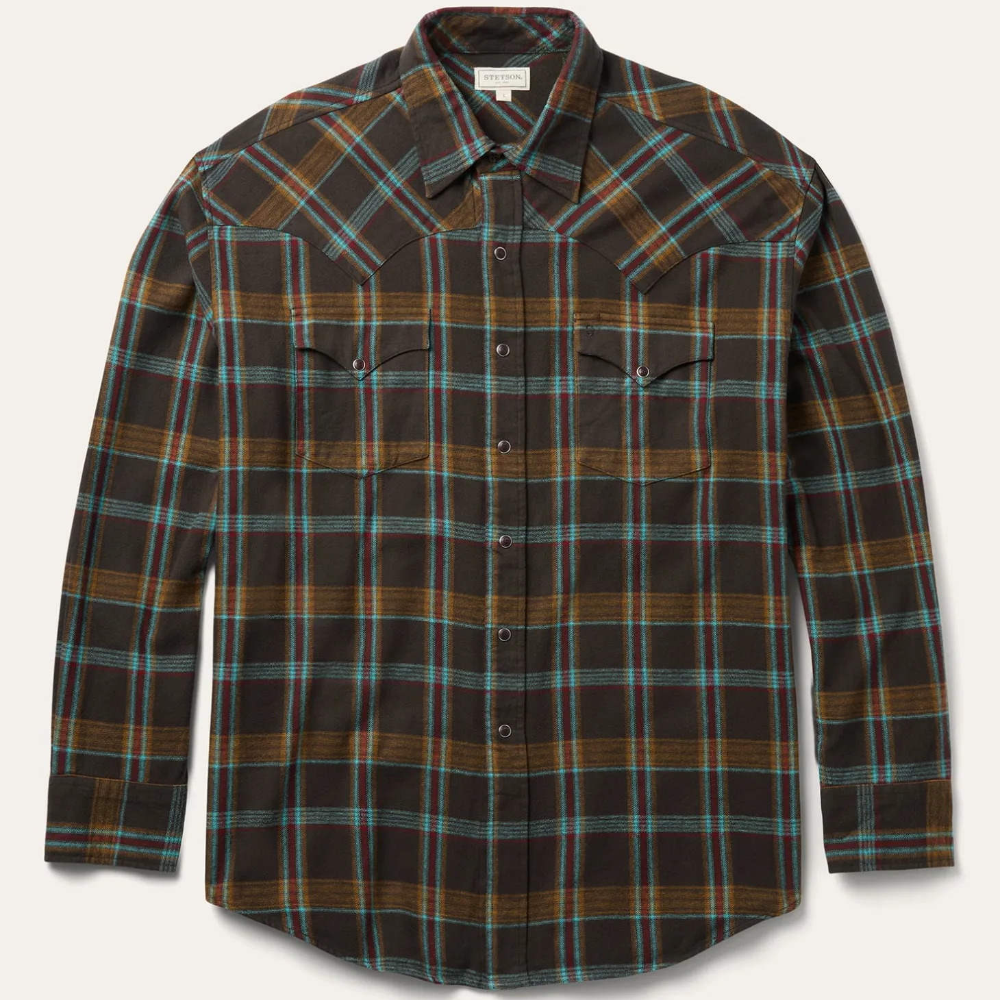 Brushed Twill Plaid Western Shirt