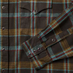 Brushed Twill Plaid Western Shirt