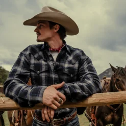 Brushed Twill Plaid Western Shirt