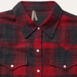 Buffalo Plaid Flannel Western Shirt