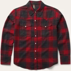 Buffalo Plaid Flannel Western Shirt