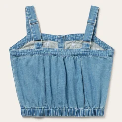 Button Front Denim Tank Top