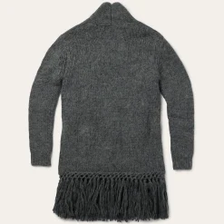 Charcoal Fringed Cardigan
