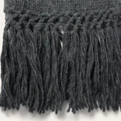 Charcoal Fringed Cardigan