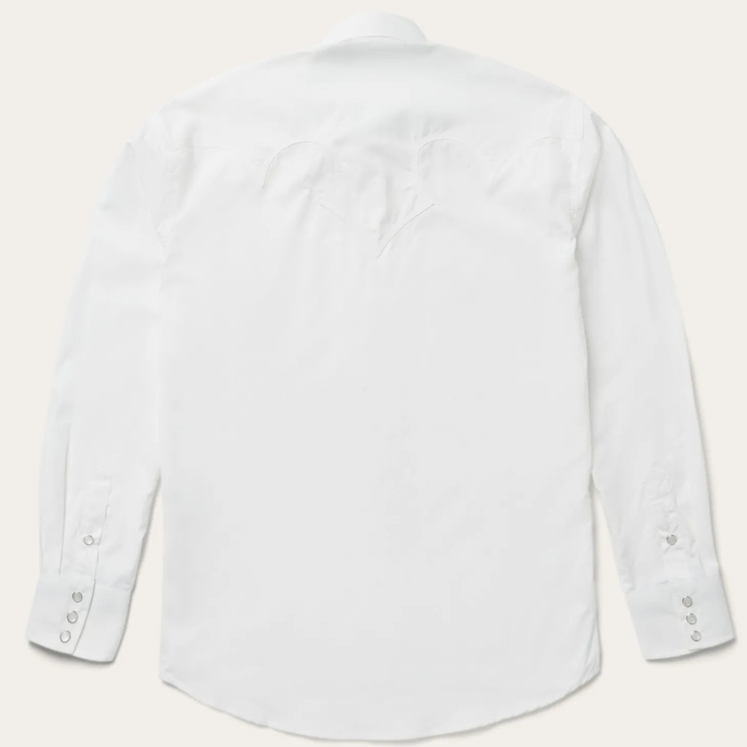 Classic Solid Snap Poplin Shirt In Optic White