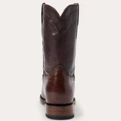 Clay Smooth Ostrich Roper Boots