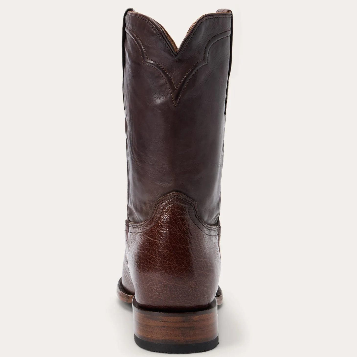Clay Smooth Ostrich Roper Boots