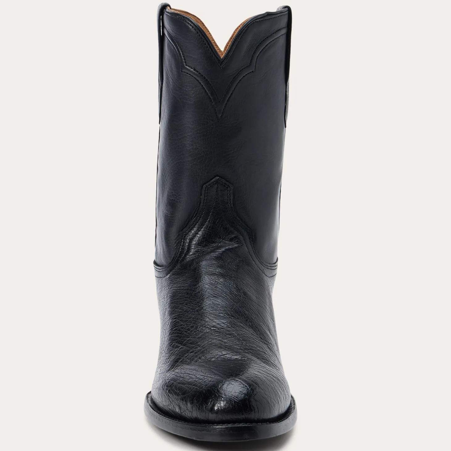 Clay Smooth Ostrich Roper Boots