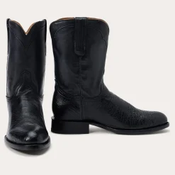Clay Smooth Ostrich Roper Boots
