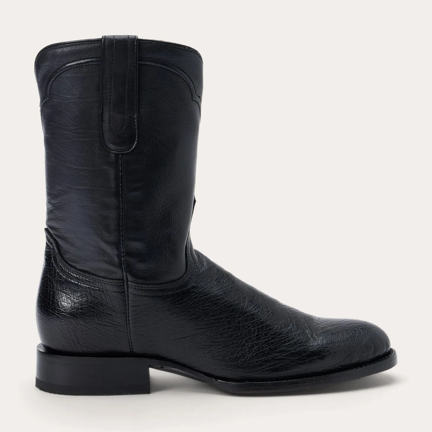 Clay Smooth Ostrich Roper Boots