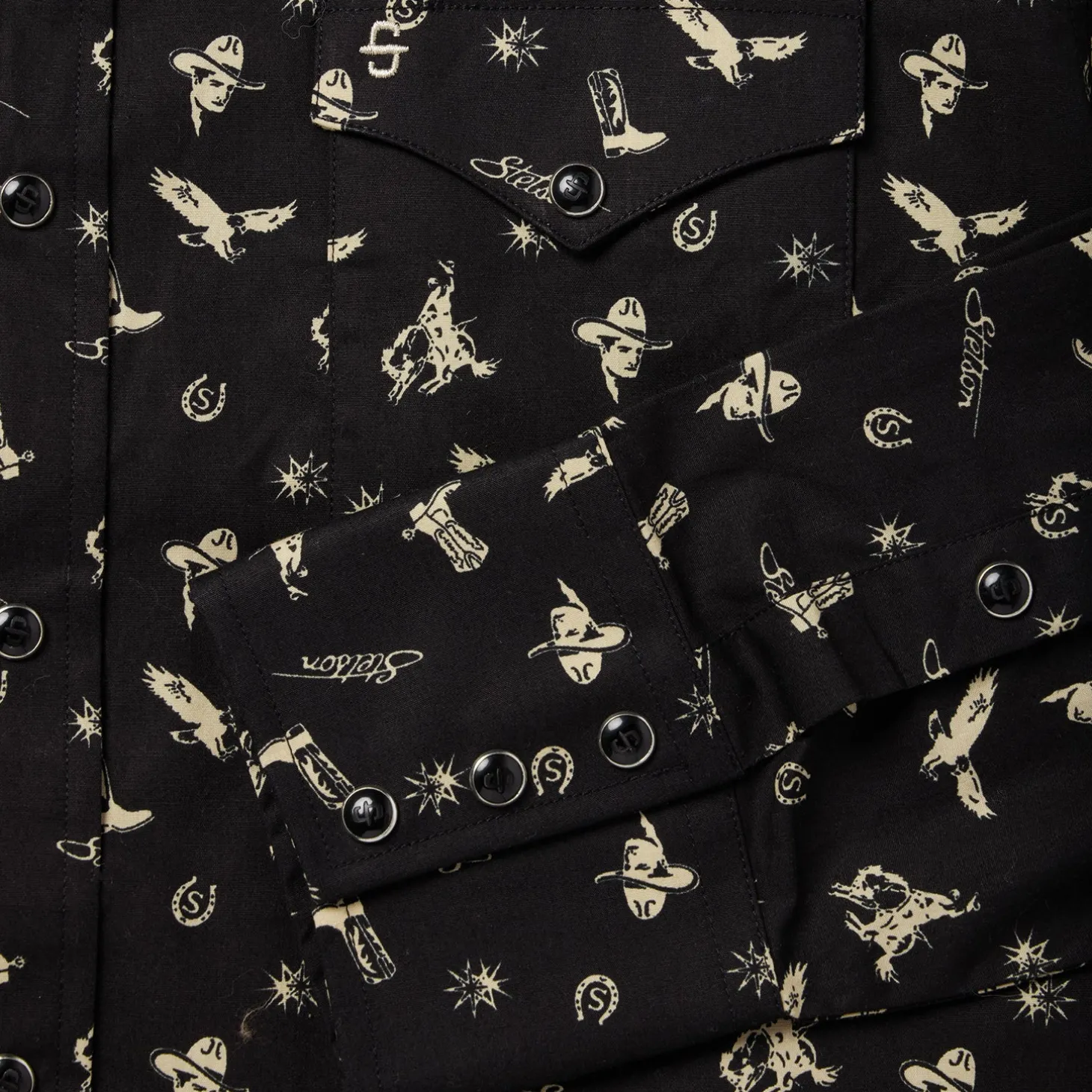 Conversation Print Western Shirt
