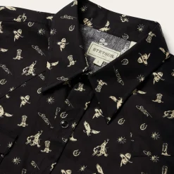 Conversation Print Western Shirt