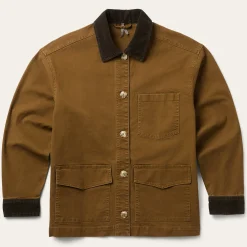 Corduroy Collar Canvas Barn Jacket
