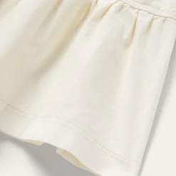 Cream Denim Tiered Dress