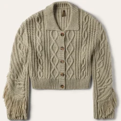 Cream Fringed Cardigan