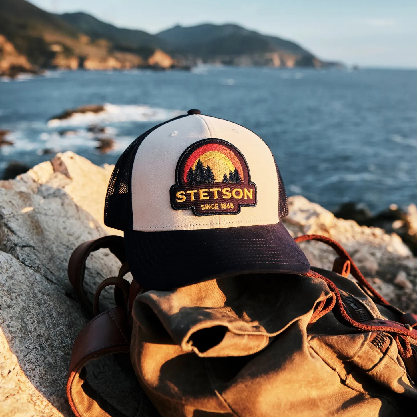Cream Sunset Trucker Cap