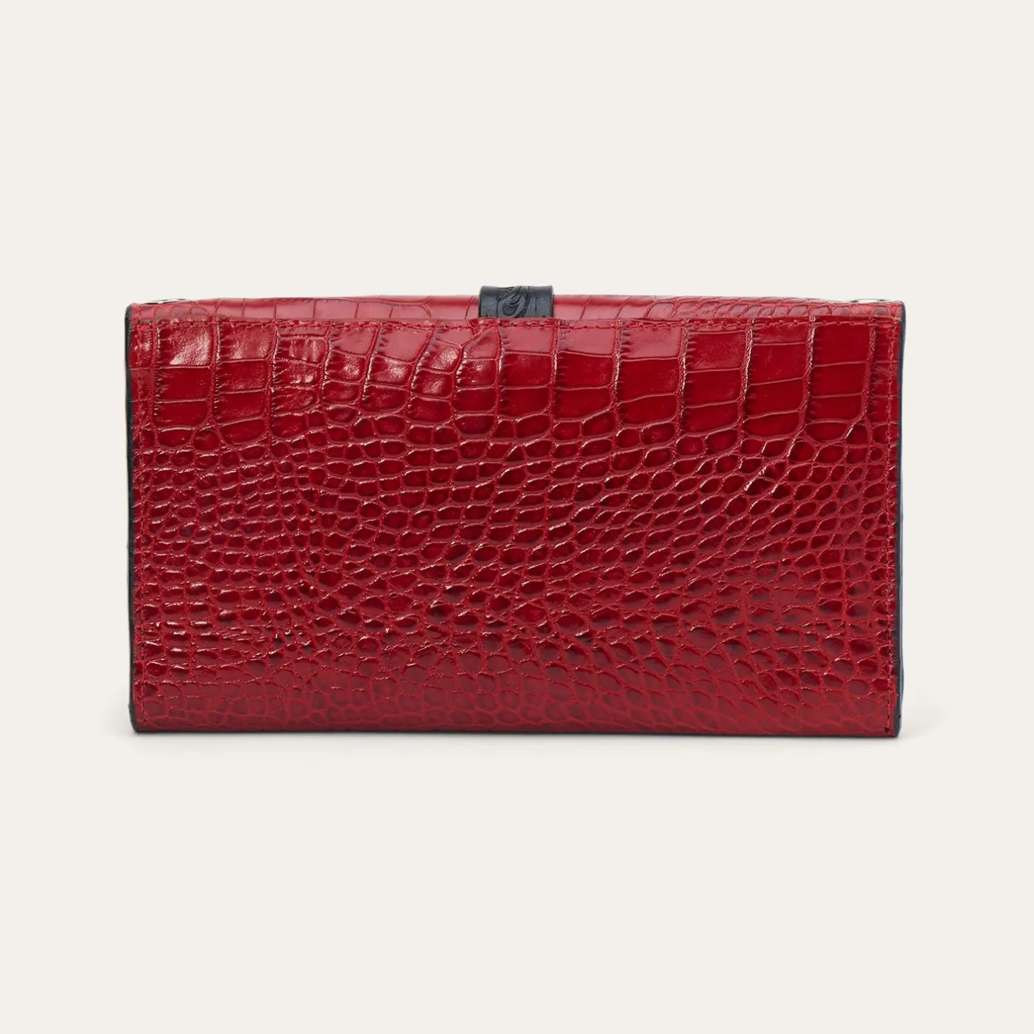 Croco Embossed Clutch Wallet